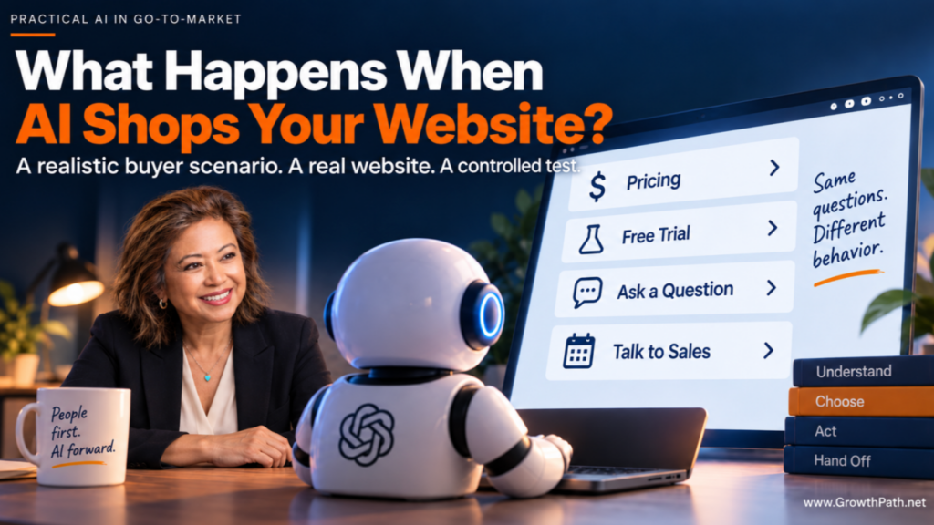 What happens when AI shops your website? A realistic buyer scenario on a real website