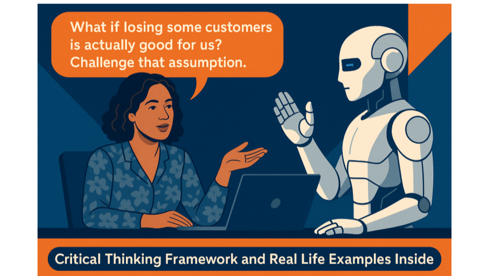 Critical thinking framework: challenge the assumption with AI