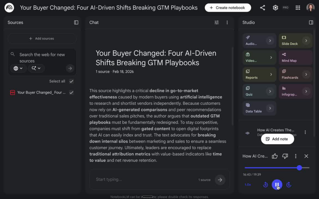 NotebookLM debate on Your Buyer Changed