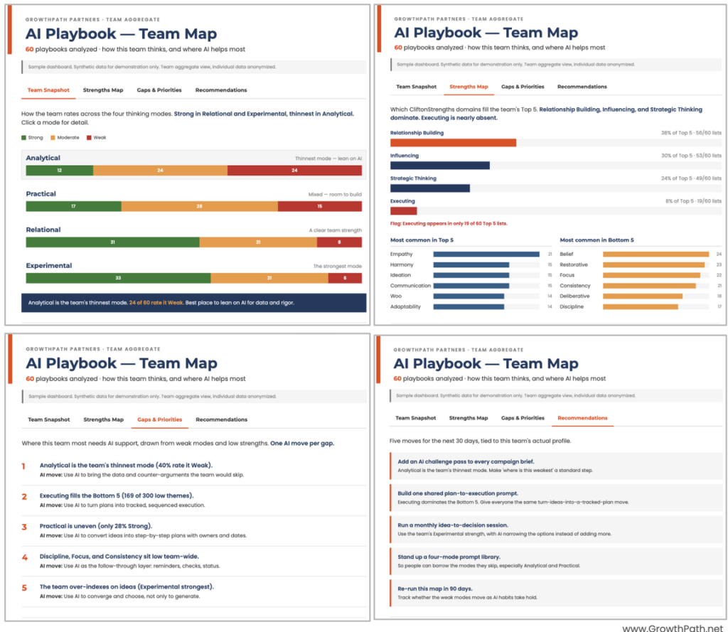 Sample team map from the AI Playbook